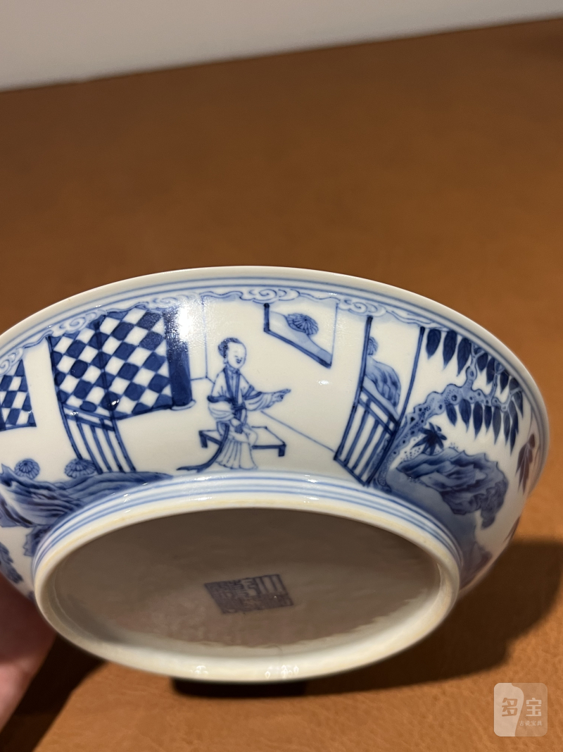 清乾隆 青花岁寒三友纹盘 - 图6